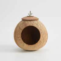 Coconut Hut Hamster House, Easy Clean Pet House for Small Rodents, Chewable with 7cm Entry for Summer and Winter Use