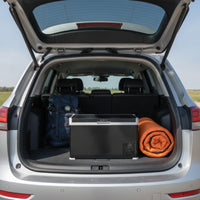 A and C and DC Powered Car Refrigerator with Bluetooth Compact Compressor Car Refrigerator Smart Portable Freezer Battery Protection for Camping