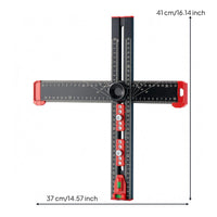 Multifunction Combination Angle Ruler Aluminum Alloy Positioning Ruler Central Adjustment Knob Marking Gauge Tool Engraved Markings