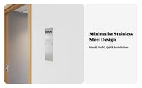 Brushed Finish Push Pull Door Plate Rustproof Push Pull Door Handle Set Rust-Proof Entryway Hardware Etched Lettering for Property Managers, Business Owners, Contractors, Office Doors, Public Buildings, Storefronts, Restaurants