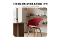 Modern Design Single Cushisingled Seat Soft Upholstery Upholstered Shell Chair Curved Backrest Seating Furniture Thickly Padded for Business Owners, Interior Designers, Dining Room, Reception Area, Kitchen, Bedroom