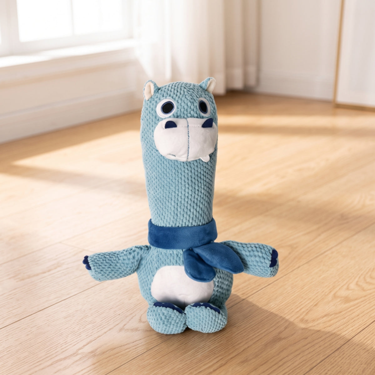 Stuffed Dog Toy with Scarf Squeaky Dog Toy for puppy