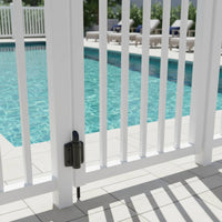 PVC Fence Gate Hinge with Screws and Tool Home Hardware Heavy Duty for Yard