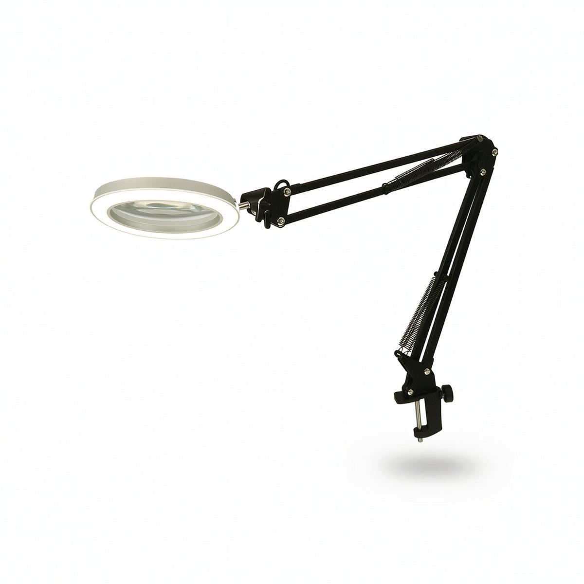 Clamp-on Magnifying Lamp LED Desk Magnifying Lamp Desk Magnifier with Light Dimmable for Crafters, Crafting, Repair Tasks