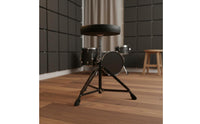 Collapsible Design Adjustable Drum Throne Non-Slip Rubber Feet Padded Round Drum Stool for Drummers, Beginners
