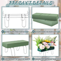 Flower Mud Holder Galvanized Grave Saddle Headstone Saddle with Floral Foam Base for Cemetery Decoration