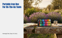 Compact Watercolor Paint Set, Metal Case, Portable Art Supplies, Gift for Art Lovers
