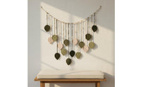 Woven Foliage Tapestry Chic Aesthetic Boho Foliage Tapestry Macrame Wall Hanging Great Gift Thought Macrame Feather Hanging