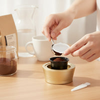 100 Pieces Coffee Capsule Lid with Base Refillable Aluminum Foil Lid with Brush Coffee Capsule Foil Lids for Drinkers
