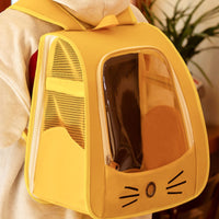 Soft-Sided Pet Carrier Backpack with Window Ventilated Cat Backpack with Mesh Breathable Covered Pet Bag Handsliberated for Cats, Small Dogs, Vet Visits, Outings