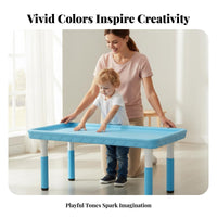 Sand and Water Table Rounded Edges Sand and Aquatic Play Table All in Single children's Play Desk with Chairs for Young Children, Girls, Playroom