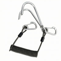 Elastic Tie down Cord 316 Stainless Steel Bungee Cord Coiled Design Fastening Gear Reef Double Hook