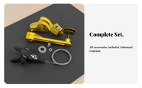 Folding Bike Derailleur Set Index Change Ing Rear Derailleur and Gear Selector Set Bike Gear System Kit Aluminum Alloy Easy To