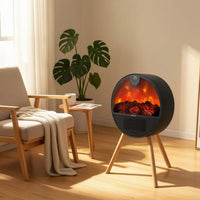 Modern Heater with Flame Display Decorative Electric Fireplace Cozy Fireplace Heater Portable for Bedroom