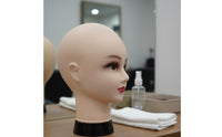 Bald Display Head Smooth Surface Bald Mannequin Head Realistic Proportions Hat Display Mannequin for Hair Stylists, Retailers, Retail Store, Classroom