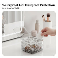 desktop Wastebasket with Lid small-sized Size Office Supply Easy to Clean