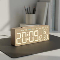 12/24 Hour Mode Temperature Display Timepiece Night Light LED Digital Alarm Timepiece Adjustable Brightness Timekeeping Device Snooze Function for Bedside, Office, Living Room
