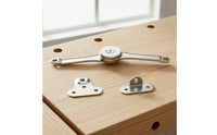 Silver Cabinet Lid Support Hinge Metal Lid Support Hinge Rust-Resistant Hardware Safe for Cabinets