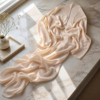 Solid Color Chiffon Headscarf with Magnetic Closure