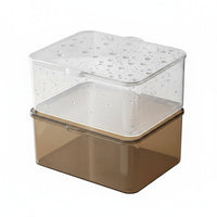Clear Tea Storage Container with Lid Large Capacity Display Case for Living Room