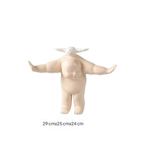 Child Figurine with Animal Minimalist Sculpture Modern for Shelf