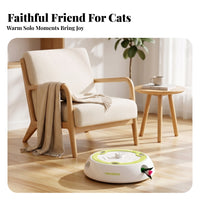 Sleek Rechargeable Cat Teasing Toy Plastic Body Interactive Feather Cat Toy