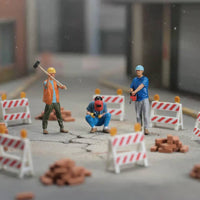 1:32 Scale Construction Worker Realistic Intricate Tiny Construction Worker Model Sand Table Display Figure for Photographers