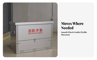 Fire Fighting Sandbox High Hardness Stainless Steel Fire Sand Bin Easy to Clean Emergency Sand Storage Box for Plants, Oil Depots, Warehouses