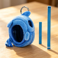 Soft Fabric Pouch with Strap Portable Toy Case with Adjustable Strap for Children, on the Move Play, Travel