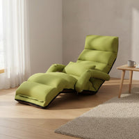 Space-Saving Foldable Lazy Sofa No Assembly Required Folding Lazy Sofa Chair Sturdy Steel Frame Padded Floor Recliner Wear-Resistant Material for Students, Napping
