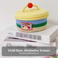 Woven Design Coiled Rope container multi-functional desktop Container Decorative Household Storage Handwoven for Students, homeowners, Desktop, Bedroom, Living Room, Entryentry
