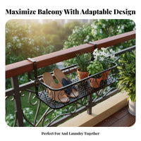 Over-the-Railing Utility Rack tool-free Installation Household Organizer for Deck