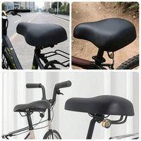 Shock Absorbing Electric Bike Saddle Enlarged Electric Bike Seat Soft Latex Saddle Easy-Install for Commuters