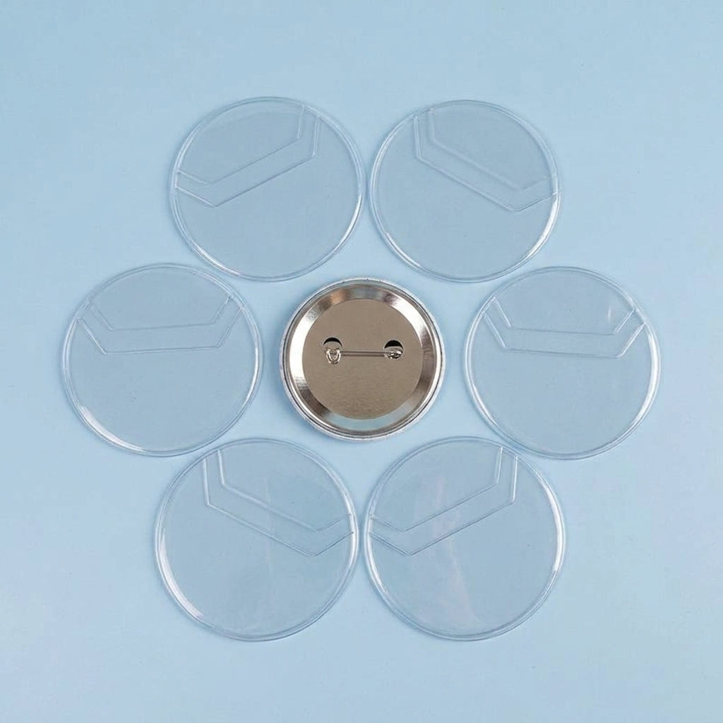 Round Transparent PVC Badge, Photocard Holder for ID, Plastic Protector for Identification Badges, Use at Events