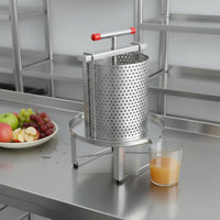 Multi-Purpose Manual Honey Press Heavy-Duty Beeswax Separator Press Easy to Clean Stainless Steel Fruit Juicer for Beekeepers, Hobbyists, Apiary, Farm, Home Kitchen