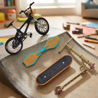 4 Pieces Assembled Look Finger Board Set Detailed Finger Skateboard Textured Mini Scooter Toy Multi-Piece