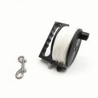 Textured Grip Hand Line Reel with Hook Portable Dive Reel with Clip Sturdy Lightweight for Cave Diving