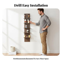 Space-Saving Staggered Figurine Ledge Easy Installation Display Shelf Multi-Purpose Wall Decoration Drillwithout Drilling for Collectors, Teenagers, Living Room, Bedroom, Bathroom, Nail Salon