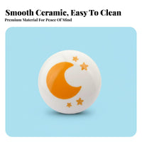 Cute Design Cartoon Ceramic Knob Polished Surface Rainbow Cabinet Pull Glossy Finish for Toddlers, Babies, Nursery, Playroom
