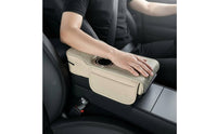 Car Armrest Tissue Box Multi-Functional Multifunctional Armrest Pad 5 in 1 Design Car Console Organizer Cup Holder for Truck Drivers, Road Trips