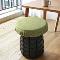 Stool Cushion Cover Soft Stool Cover with Elastic Skirt Comfortable for camping, Patio
