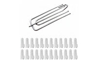40 Pieces Four-Prong Curtain Hook Metal Curtain Pleater Hook Sturdy for Bedroom