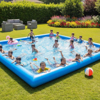 Heavy-Duty Inflatable Pool, Kids Water Play Center, Reinforced PVC, Outdoor Fun, Fishing, Water Play Area