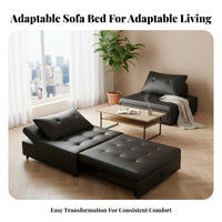 Multi-Functional Pull-out Sleeper Lounger Convertible Design Pull-out Sleeper Chair Space-Saving Sofa Bed Adjustable Backrest for Apartment Dwellers, Guests, Students, Living Room, Small Areas, Bedroom