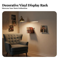 Space-Saving Vinyl Album Wall Ledge Minimalist Design Vinyl Album Holder Easy to Install Display Shelf Sturdy Construction for Music Lovers, Living Room, Bedroom