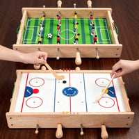 Table Football Game Compact Wooden Foosball Table Educational Wooden Soccer Game for Kids