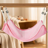 Hanging Cat Bed and Breathable Cat Hammock, Reversible Double Sided Swing for Indoor Cats, Pet Cage Accessory with Secure Mounting Cage Hooks