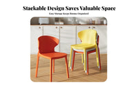 Modern Design Stackable Molded Stool Single-Piece Molding Dining Chair Ergonomic Design Indoor Seating Heavy Duty for Restaurant Owners, Interior Designers, Kitchen, Living Room, Office, Special Events