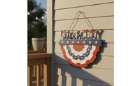 Independence Day Door Hanger Rustic Style Patriotic Door Hanger Easy to Hang Wooden Independence Day Decor for Porch