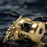 Drum Reel Heavy Duty Reel with Metal Spool Baitcaster for Anglers, Saltwater Fishing